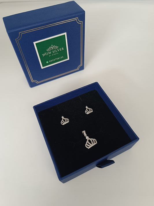 Crown pendant set